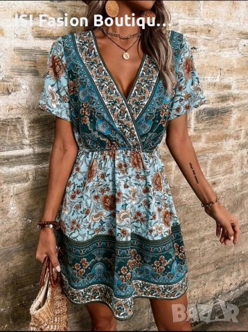 Симпатична рокля с флорален принт , снимка 5 - Рокли - 38190812