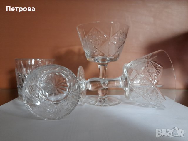 Кристални чаши, снимка 4 - Чаши - 36865287