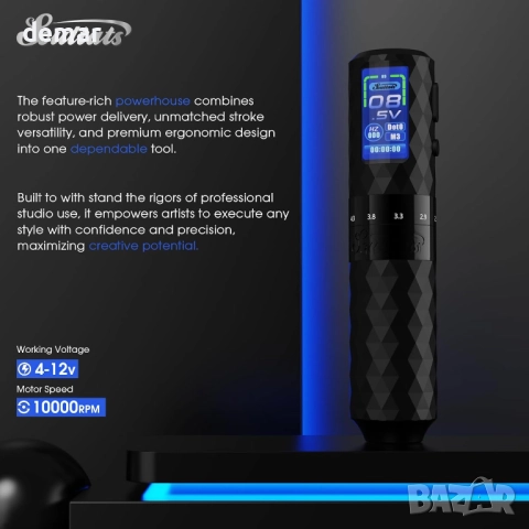 Комплект за татуировки - Машина за шаблонно печатане 6 хода 2,5-4,8 мм, снимка 2 - Други - 52963059