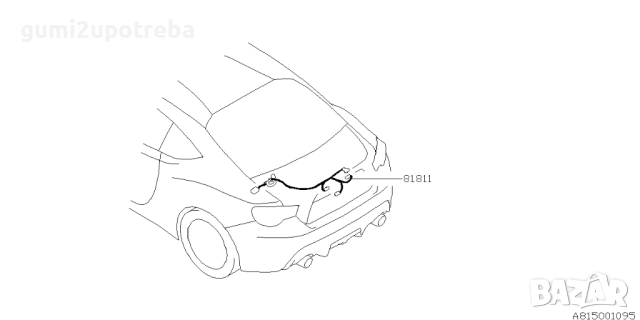 Окабеляване Капак Багажник 81811CA000 Toyota GT86 2018 Subaru BRZ, снимка 6 - Части - 52888167