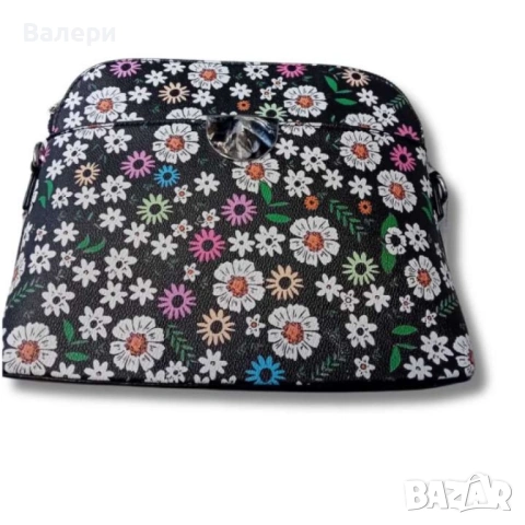 Красива дамска чанта за през рамо на цветя, снимка 4 - Чанти - 53206034