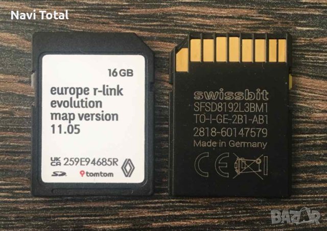 RENAULT TomTom R-LINK V11.05 SD CARD Навигационна 2024год. сд карта, снимка 1 - Навигация за кола - 33128002