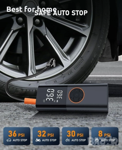 SUAVO Преносима въздушна, електрическа помпа за гуми, снимка 6 - Аксесоари и консумативи - 51568239