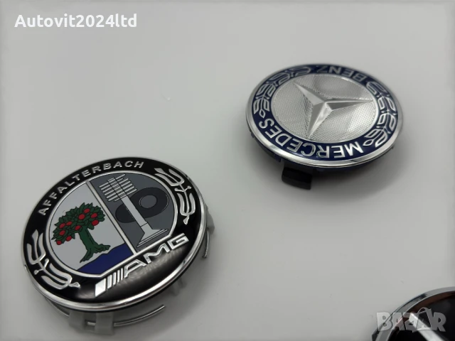 Капачки за джанти 75мм Mercedes AMG Мерцедес w210 w211 w219 w220 w221, снимка 4 - Аксесоари и консумативи - 50741042
