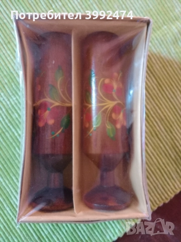 Сувенирни дървени чашки, от Киев, снимка 2 - Декорация за дома - 51434267