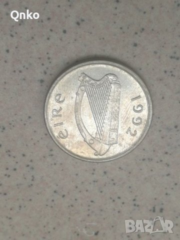 Ирландия, 5 пенса 1992, Великобритания, Англия, Европа, Америка, Азия, Африка, снимка 2 - Нумизматика и бонистика - 37861995