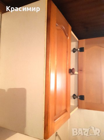 Горен двоен кухненски шкаф от масивно дърво чам , снимка 3 - Други - 44064078