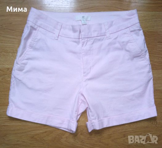 Къси дънкови розови панталонки „H&M“, размер 32 , снимка 1 - Къси панталони и бермуди - 34580333