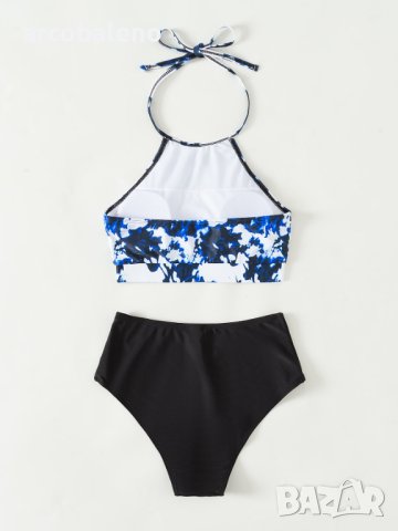 Дамски бански костюм от две части с щампа, 4цвята , снимка 14 - Бански костюми - 40633318