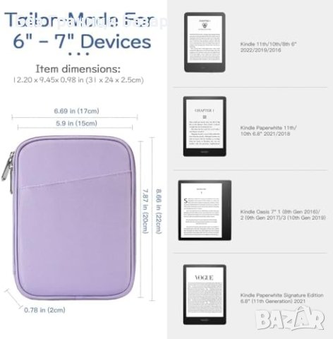 Нов Многофункционален Кейс за таблет Kindle 6-7 инча Водоустойчив, снимка 2 - Калъфи, кейсове - 43458430