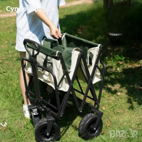 Многофункционална сгъваема количка 2 в 1 с масичка за къмпинг и пикник TV136, снимка 3 - Къмпинг мебели - 48536386