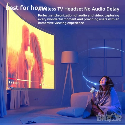 PROW Безжични слушалки с адаптер за телевизор, Bluetooth 5.3, снимка 3 - Bluetooth слушалки - 51578543