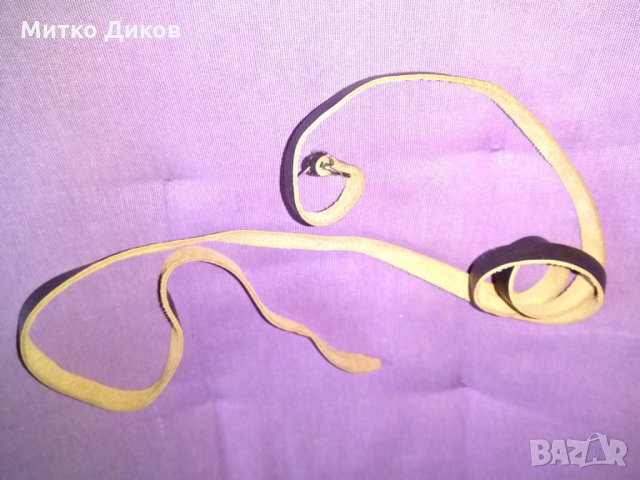 Каишка естествена кожа 112см дължина на 12мм ширина, снимка 2 - Екипировка - 28197210