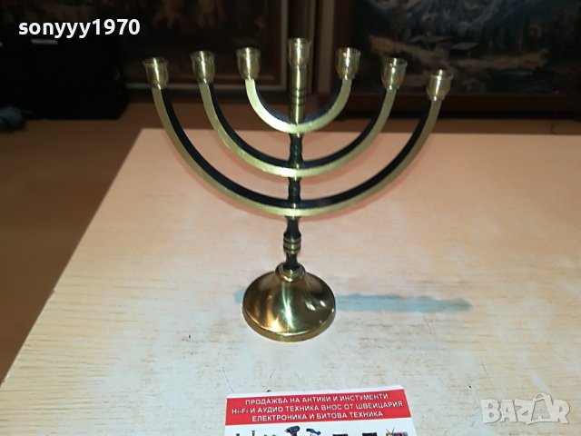евреиски свещник-внос швеция 2405221414, снимка 2 - Антикварни и старинни предмети - 36861036