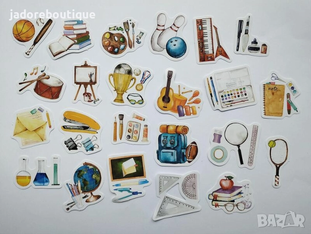 Скрапбук стикери за декорация планер 23 бр /комплект - различни видове, снимка 18 - Други - 38248929