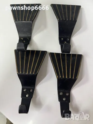 Четири броя винтидж месингови закачалки, снимка 2 - Закачалки - 47608144