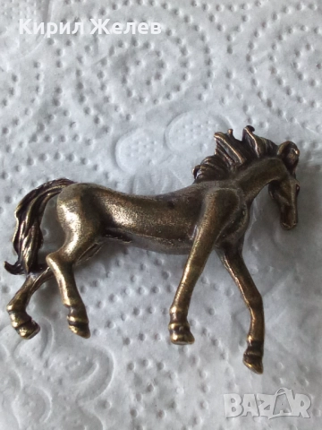 Бронзова фигурка на кон малка 52497, снимка 2 - Антикварни и старинни предмети - 52589418