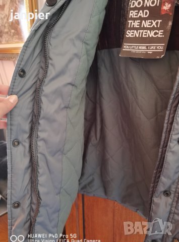 Дамско оригинално яке "Khujo"XL цвят опушено синьо. Перфектно!!! , снимка 2 - Якета - 38360101