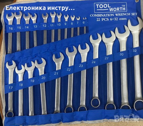 Комплект гаечни ключове 6-32 мм YOFE 22бр, снимка 2 - Ключове - 43154495