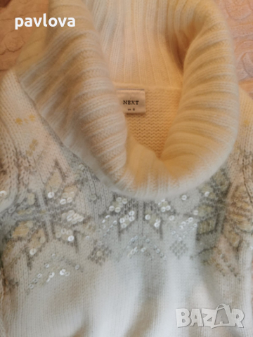 Пуловер в   бяло М размер, снимка 2 - Блузи с дълъг ръкав и пуловери - 44912789