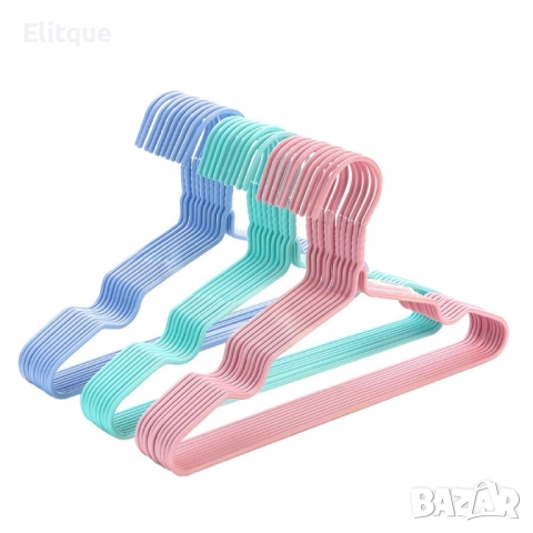 Комплект от 10 броя метални закачалки в различни цветове, според наличността на склада ??, снимка 2 - Други стоки за дома - 52862508