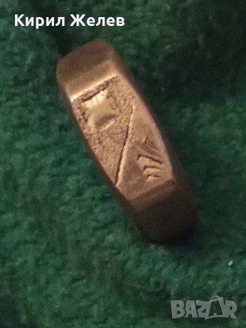 Стар Бронзов ПРЪСТЕН ПОЗЛАТЕН ОРНАМЕНТИРАН ФИНА РЪЧНА МАЙСТОРСКА ИЗРАБОТКА РЕТРО БИЖУ 18035, снимка 3 - Антикварни и старинни предмети - 33475911