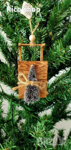 Дървени висулки за елха , снимка 1 - Коледни подаръци - 42985227