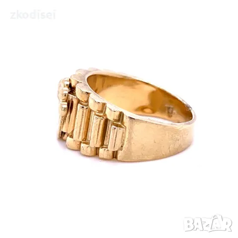 Златен мъжки пръстен 10,39гр. размер:64 14кр. проба:585 модел:28781-1, снимка 3 - Пръстени - 48528659