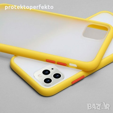 Силиконов Кейс с твърд гръб за iPhone 11, 11 Pro, 11 Pro Max жълт цвят