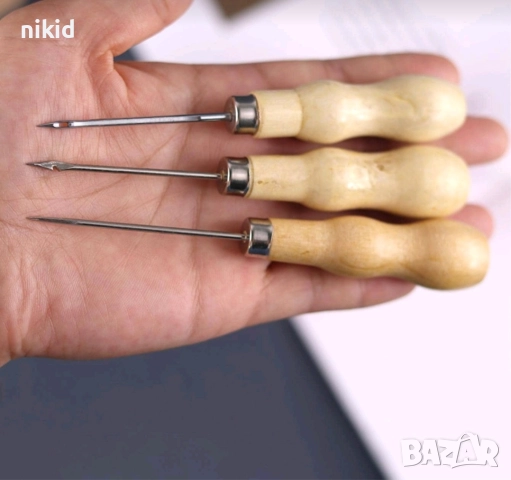 шило острие инструмент игла за пробиване измушване на фитил фитили за свещ свещи силиконо молд колан, снимка 4 - Други - 49339782