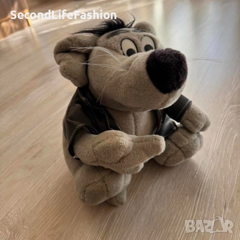 Винтидж плюшена играчка Uli Stein Dino Германия 1985 Рок Мишка Рядка плюшена играчка vintage, снимка 7 - Колекции - 52503160