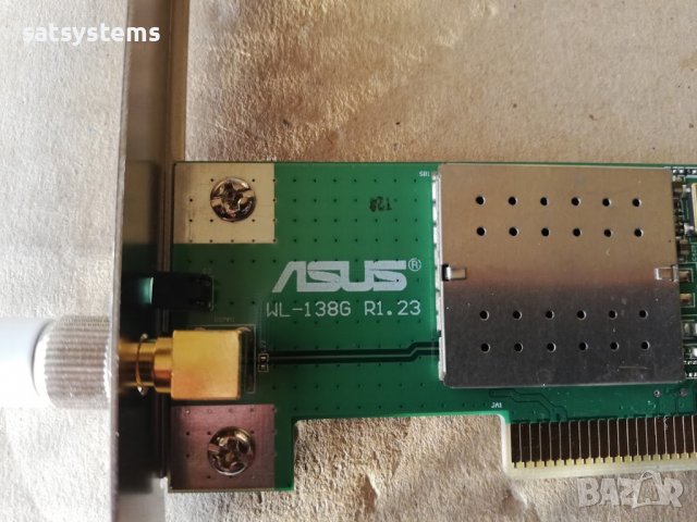 Asus WL-138G R1.23 WiFi Adapter Card PCI, снимка 6 - Мрежови адаптери - 36724906