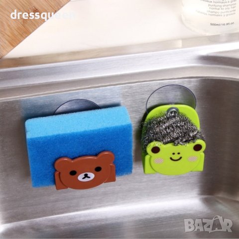 1959 Стойка за домакинска гъбичка за чинии с вакуумно захващане за мивката