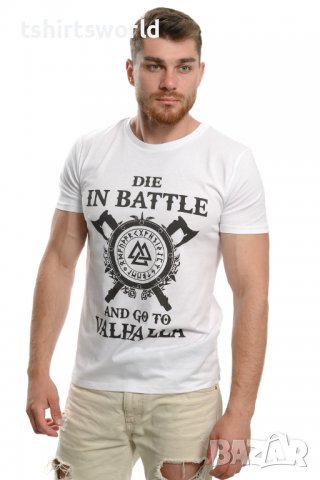 Нова мъжка тениска с дигитален печат на Сериала Викинги, VALHALLA, снимка 3 - Тениски - 37664278
