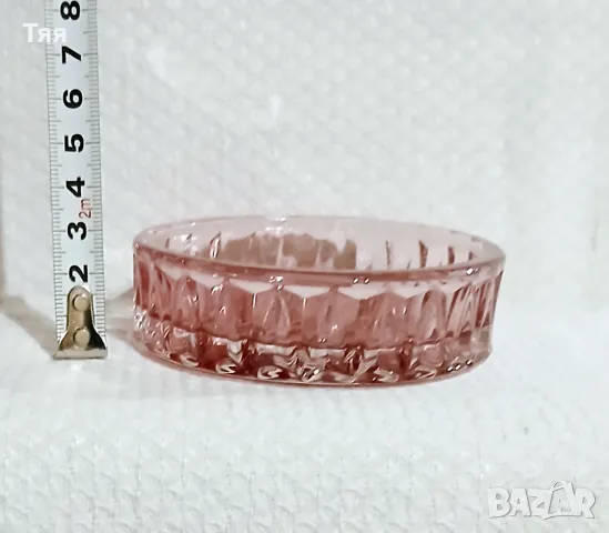 Свещници розово стъкло , снимка 5 - Декорация за дома - 50261078