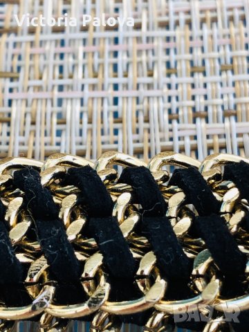 Разкошно колие и гривна.Синджир и кожа, снимка 7 - Бижутерийни комплекти - 27041817