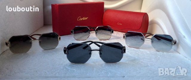 Cartier 2022 прозрачни дамски слънчеви очила Осмоъгълник с камъни, снимка 9 - Слънчеви и диоптрични очила - 38820742