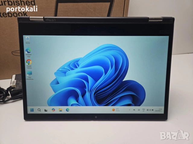 +Гаранция! Тъч! 2в1 Лаптоп Таблет Lenovo L13 Yoga Gen 2 Intel Core i5-1135G7 / 8GB RAM / 256GB SSD, снимка 5 - Лаптопи за работа - 52534905