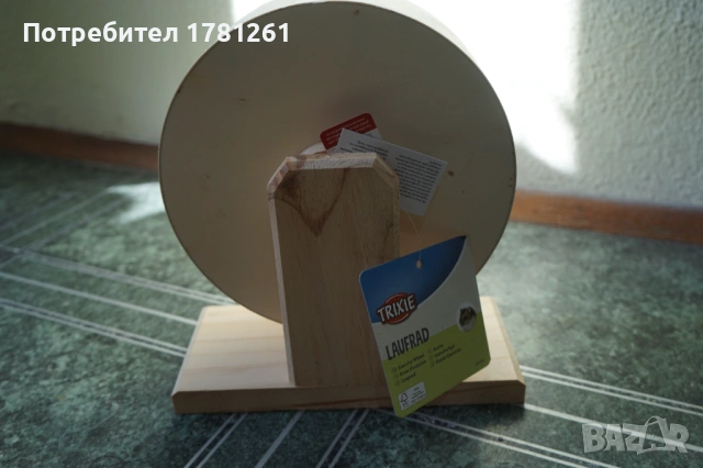 Колело за упражнения за хамстер TRIXIE, дърво/корк 21см, снимка 2 - За гризачи - 53400967