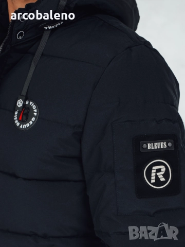 Мъжко зимно ватирано яке с качулка, 4цвята , снимка 13 - Якета - 52305551