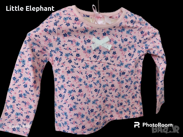Блузка с дълъг ръкав за 2-3 год мом с панделка,малки цветчета,колекция"Flowers",Англия/нова