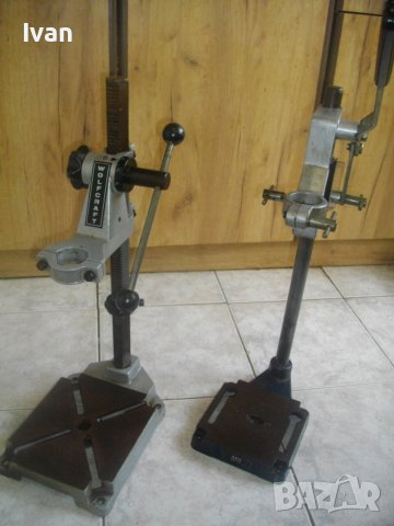 ф43мм-Немска Професионална Стойка За Бормашина-AEG/Нова WOLFCRAFT-Ход 85мм-70мм-Голяма-6кг/8кг-, снимка 3 - Бормашини - 40785030