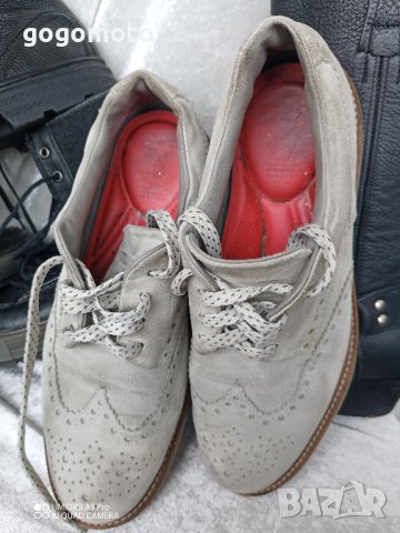 мъжки обувки Оксфорд, 42 - 43, 100% естествена кожа= велур, снимка 6 - Ежедневни обувки - 43187487