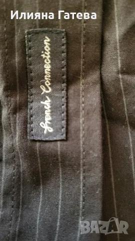 Нова черна мъжка риза с етикет French connection р-р М, снимка 6 - Ризи - 48336236