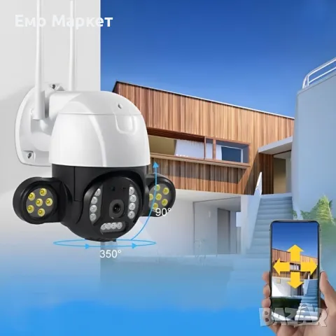 Външна охранителна PTZ WIFI камера, снимка 6 - IP камери - 49265518