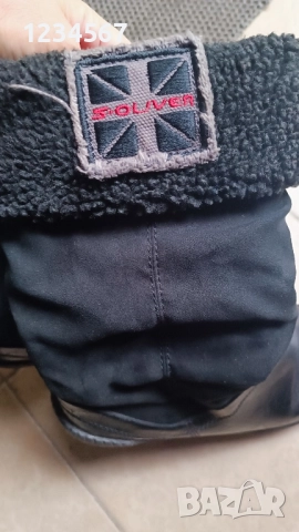 Дамски боти 38 номер s.Oliver черни еко кожа, снимка 2 - Дамски боти - 52192259