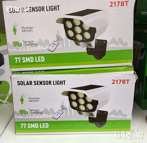 🔆 Соларна лампа с дизайн на камера за видеонаблюдение – 3 режима на осветление