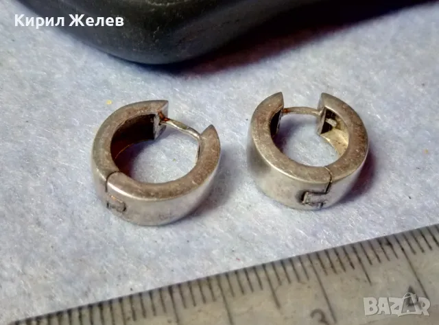 ЕЛЕГАНТНИ КЛАСИЧЕСКИ МОДЕЛ СРЕБЪРНИ ОБЕЦИ СРЕБРО 925 АНГЛИЙСКО ЗАКОПЧАВАНЕ РЪЧНА ИЗРАБОТКА 44397, снимка 7 - Обеци - 48901264