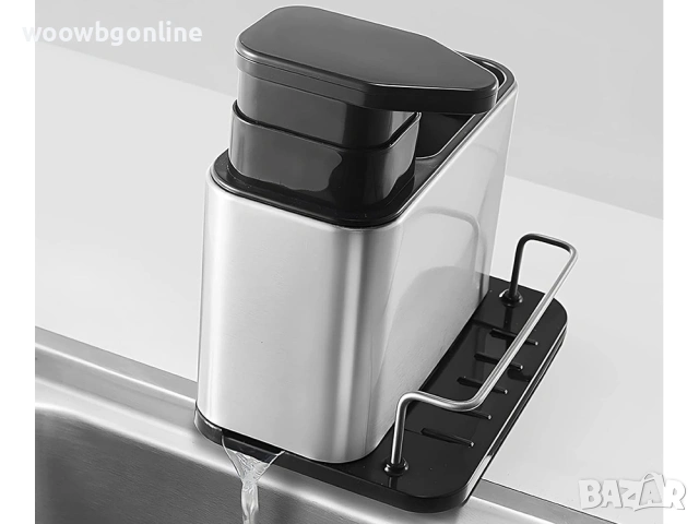 Дозатор за кухненска мивка – органайзер за течен сапун и контейнер за гъба, снимка 7 - Аксесоари за кухня - 53138772