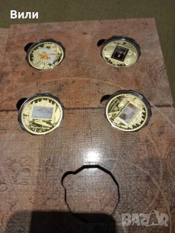 Колекция от 10 позлатени плакети с картините на Леонардо да Винчи, снимка 6 - Нумизматика и бонистика - 43715791